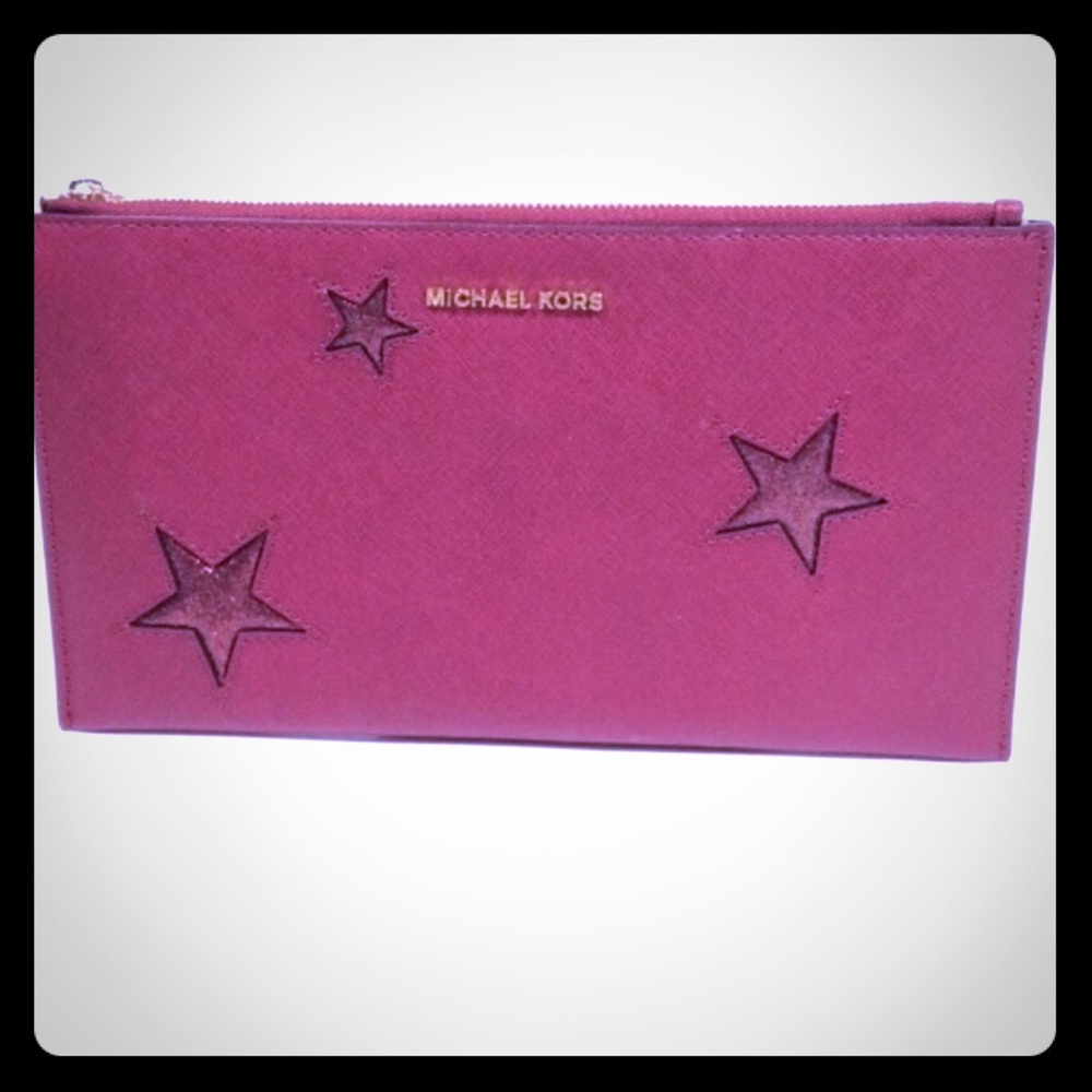 Michael Kors red wristlet